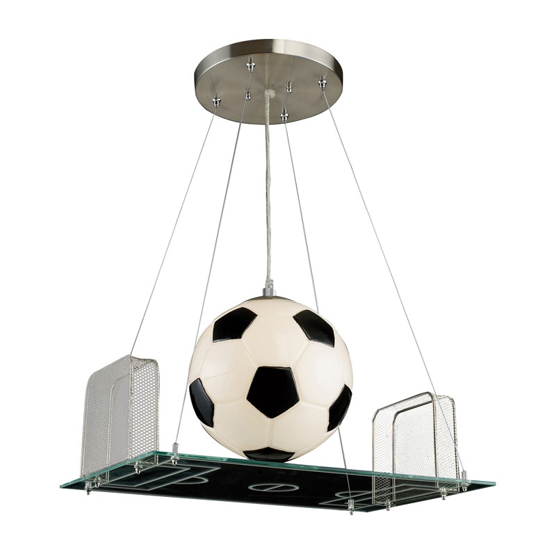Elk Lighting 5134 1 Novelty Light Pendant In A Soccer Field Motif