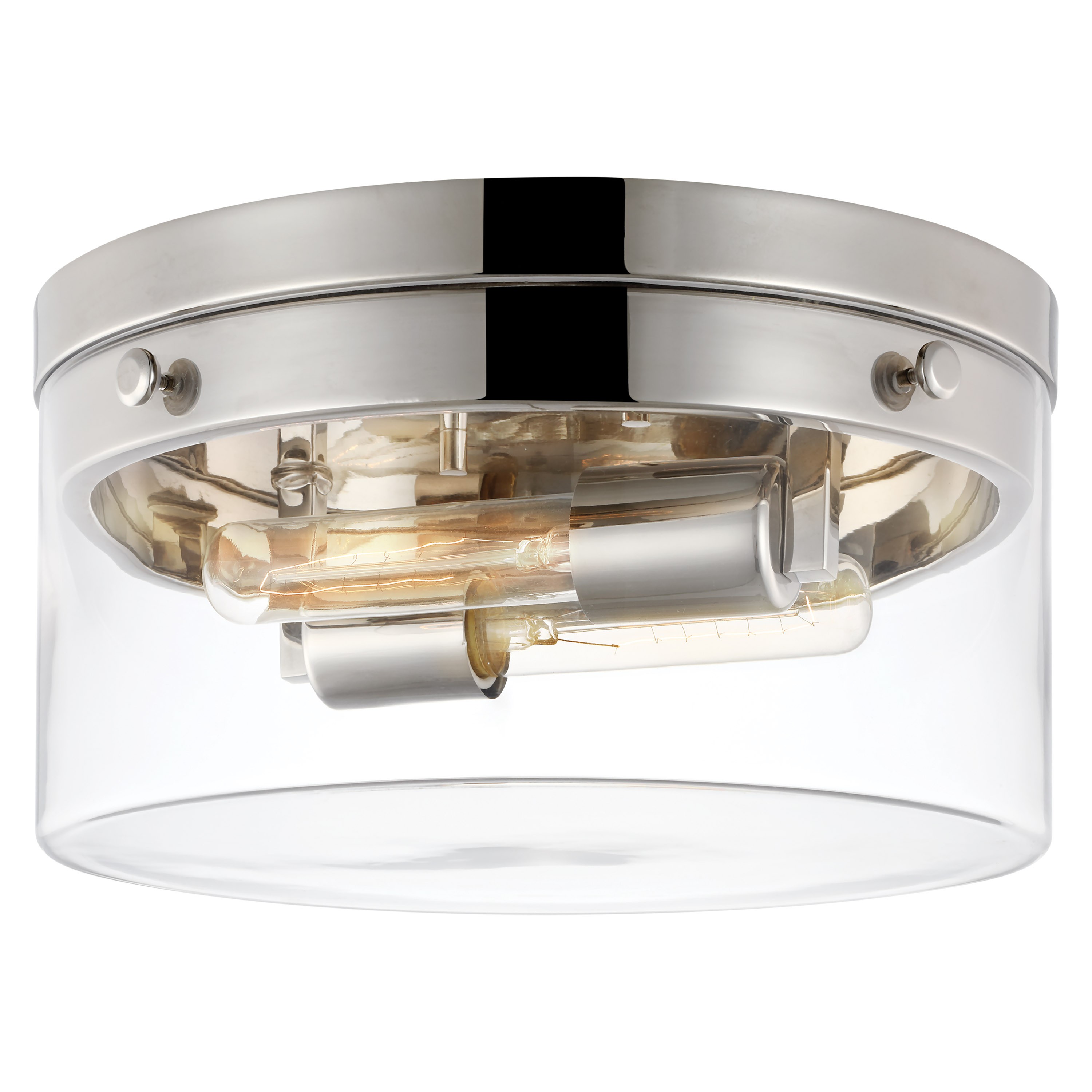 Nuvo Lighting 60/7637 Intersection Medium Flush Mount Fixture Polished