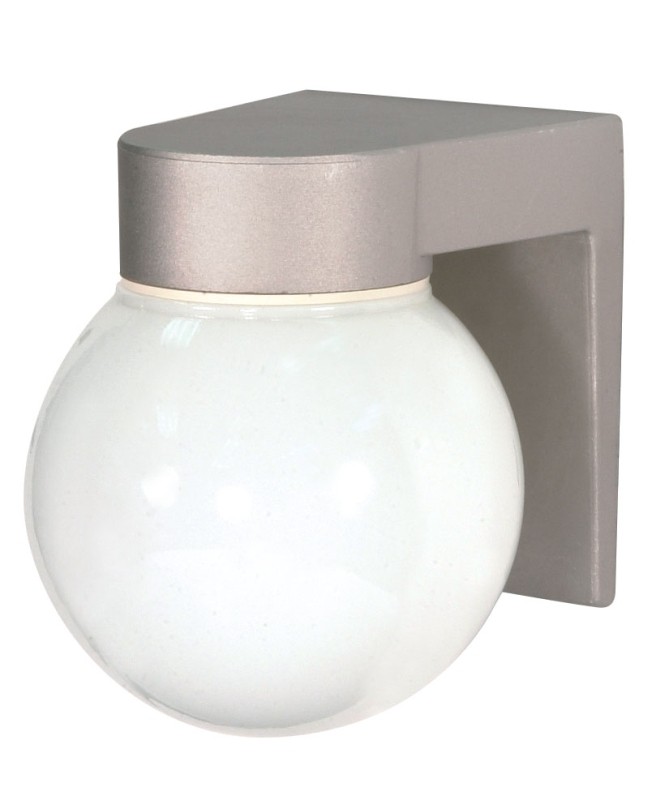 Nuvo Lighting 77 139 1 Light 8 Inch Utility Wall Mount With White Nuvo Lighting 77 139 1 Light 8 Inch Utility Wall Mount With White Glass Globe