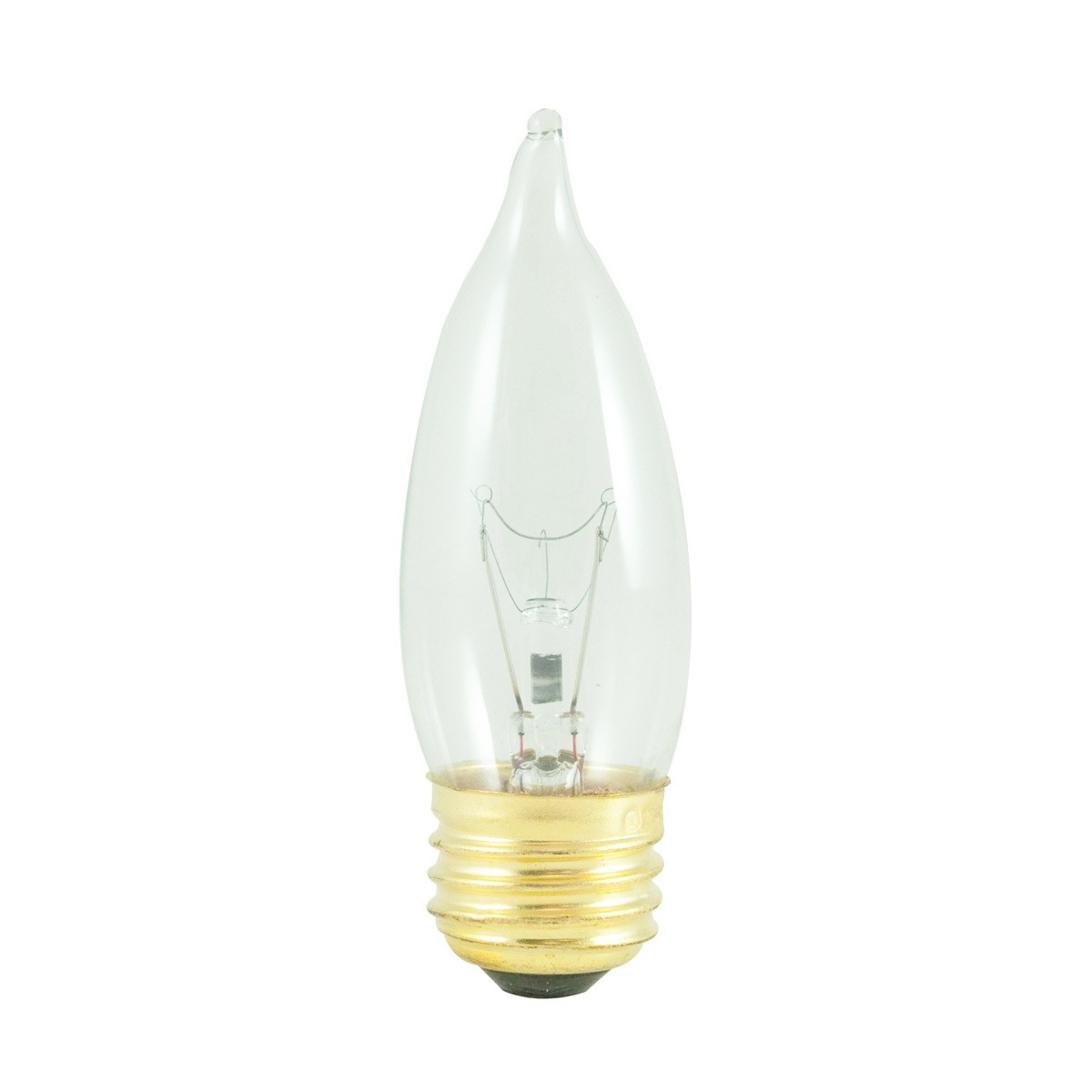 Bulbrite 488040 B40EFC 40 Watt Incandescent CA10 Flame Tip Chandelier