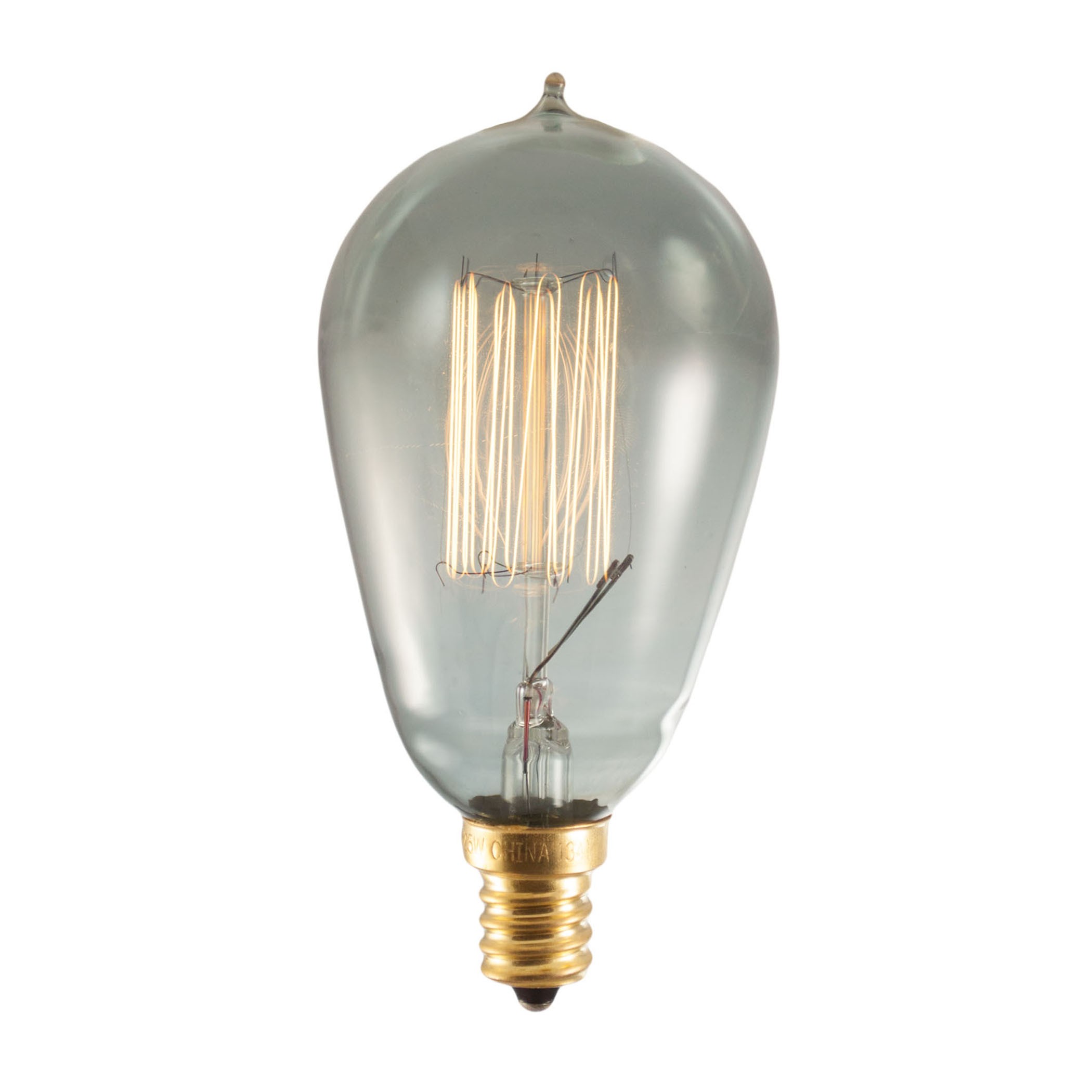 Bulbrite 152510 NOS25ST15/SQ/E12/SMK 25 Watt Nostalgic Edison ST15