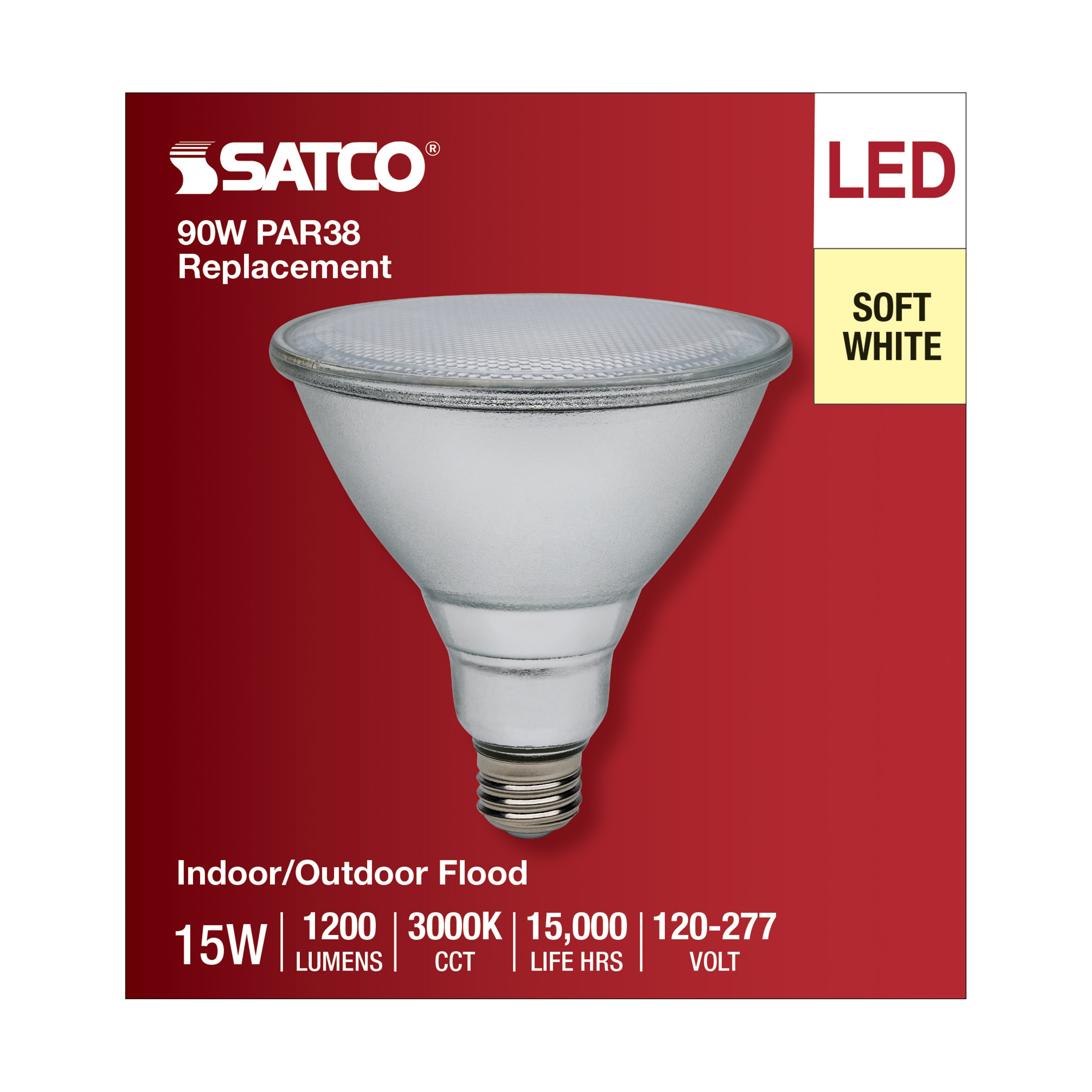 Satco S11486 15W PAR38 LED Bulb