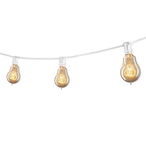 Bulbrite 810053 STRING15/E12/WHITENOSA15KT Outdoor Mini String Light