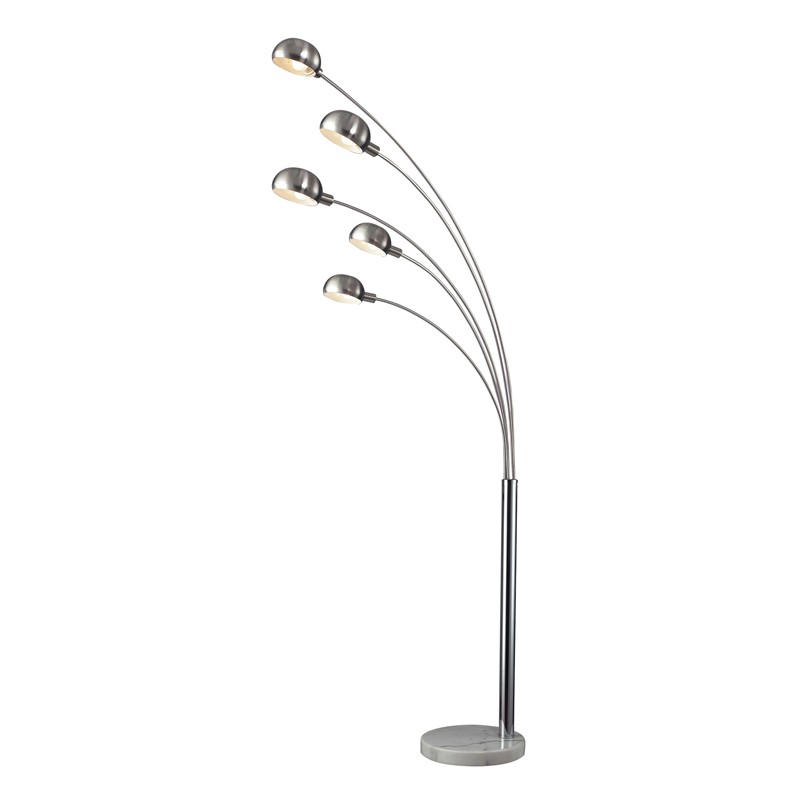 Lighting D2173 Penbrook Arc Floor Lamp in Silver Plating with ... Lighting D2173 Penbrook Arc Floor Lamp in Silver Plating with ...