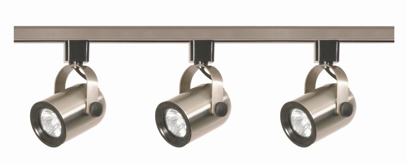 Nuvo TK354 3-Light Brush Nickel MR16 Track Lighting Kit