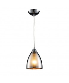 ELK Lighting 10073/1 Reflections 1 Light Pendant in Polished Chrome
