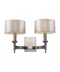 ELK Lighting 10122/2 Pembroke 2 Light Sconce in Polished Nickel