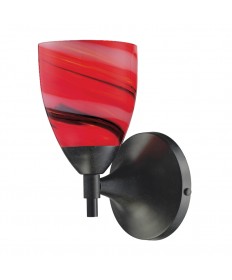 ELK Lighting 10150/1DR-CY Celina 1 Light Sconce in Dark Rust with Candy Glass