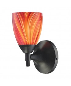 ELK Lighting 10150/1DR-M Celina 1 Light Sconce in Dark Rust and Multi Glass