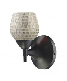 ELK Lighting 10150/1DR-SLV Celina 1 Light Sconce in Dark Rust with Silver Glass