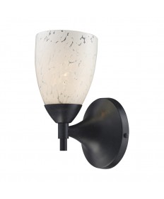 ELK Lighting 10150/1DR-SW Celina 1 Light Sconce in Dark Rust and Snow White Glass