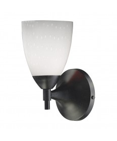 ELK Lighting 10150/1DR-WH Celina 1 Light Sconce in Dark Rust and Simple White Glass