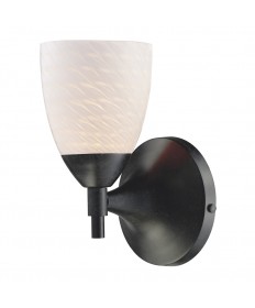 ELK Lighting 10150/1DR-WS Celina 1 Light Sconce in Dark Rust with White Swirl Glass