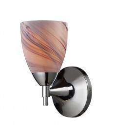 ELK Lighting 10150/1PC-CR Celina 1 Light Sconce in Polished Chromw with Creme Glass
