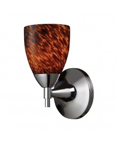 ELK Lighting 10150/1PC-ES Celina 1 Light Sconce in Polished Chrome and Espresso Glass