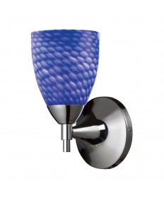 ELK Lighting 10150/1PC-S Celina 1 Light Sconce in Polished Chromw with Sapphire Glass