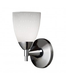 ELK Lighting 10150/1PC-WH Celina 1 Light Sconce in Polished Chrome and Simple White Glass