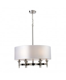 ELK Lighting 10162/6 Pembroke 6 Light Chandelier in Polished Nickel