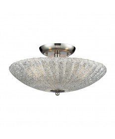 ELK Lighting 10271/3 Luminese 3 Light Semi-flush in Satin Nickel