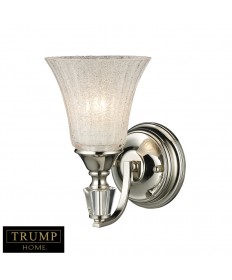 ELK Lighting 11200/1 Lincoln Square 1 Light Sconce in Polished Nickel with Clear Crystalline Glass