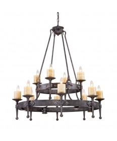 ELK Lighting 14006/8+4+4 Cambridge 8+4+4-light Chandelier in Moonlit Rust