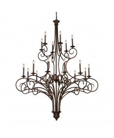 ELK Lighting 15044/12+6 Gloucester 12+6 Light Chandelier in Antique Bronze