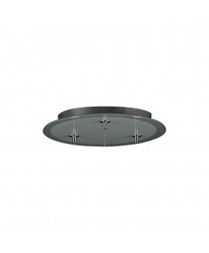 PLC Lighting 150 PAN 3-Lite Glass Pendant Pan Canopy