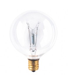 Bulbrite 311015 | 15 Watt Incandescent G16.5 Globe, Candelabra Base