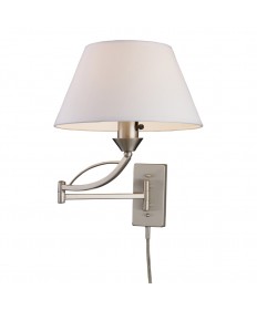 ELK Lighting 17016/1 Elysburg 1 Light Swingarm Sconce in Satin Nickel