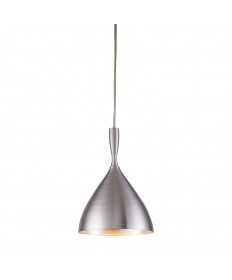 ELK Lighting 17042/1ALM Spun Aluminum 1 Light Pendant in Aluminum