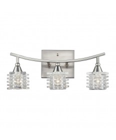 ELK Lighting 17131/3 Matrix 3 Light Bathbar in Satin Nickel