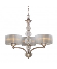 ELK Lighting 20008/3 Alexis 3 Light Chandelier in Antique Silver