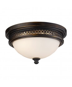 ELK Lighting 20100/2 Flushmount Flush Mount 2 Light in Deep Rust