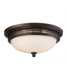 ELK Lighting 20101/3 Flushmount Flush Mount 3-lights in Deep Rust