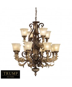 ELK Lighting 2165/8+4 Regency 12 Light Chandelier in Burnt Bronze