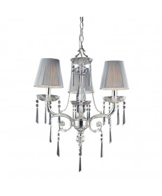 ELK Lighting 2395/3 Princess 3 Light Chandelier in Polished Silver and Iced Glass