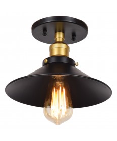 Access Lighting 24002LEDDLP-BGL The District 1-Light Retro Semi-Flush