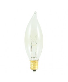 Bulbrite 403125 | 25 Watt Incandescent CA8 Flame Tip Chandelier Bulb