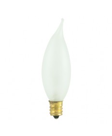 Bulbrite 404125 | 25 Watt Incandescent CA8 Flame Tip Chandelier Bulb