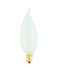 Bulbrite 494025 | 25 Watt Incandescent CA10 Flame Tip Chandelier Bulb