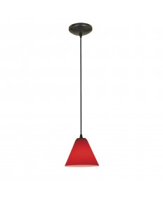 Access Lighting 28004-1C-ORB/RED Sydney Oriental Glass Pendant