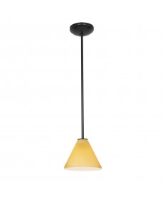 Access Lighting 28004-1R-ORB/AMB Janine Oriental Glass Pendant