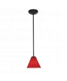 Access Lighting 28004-1R-ORB/RED Janine Oriental Glass Pendant