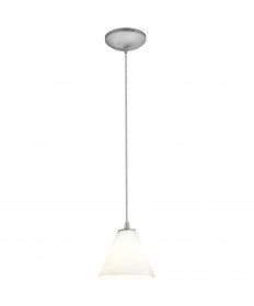 Access Lighting 28004-1C-BS/WHT Sydney Oriental Glass Pendant