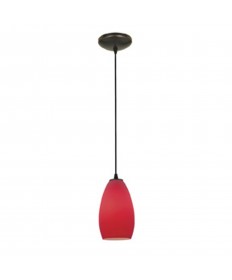 Access Lighting 28012-1C-ORB/RED Sydney Glass Pendant