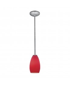 Access Lighting 28012-1R-BS/RED Janine Glass Pendant