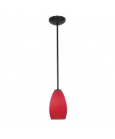 Access Lighting 28012-1R-ORB/RED Janine Glass Pendant