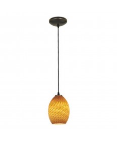 Access Lighting 28023-1C-ORB/AMBFB Sydney FireBird Glass Pendant