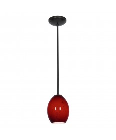 Access Lighting 28023-1R-ORB/RUSKY Janine FireBird Glass Pendant