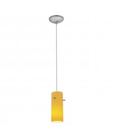 Access Lighting 28030-1C-BS/AMB Sydney Cylinder Glass Pendant